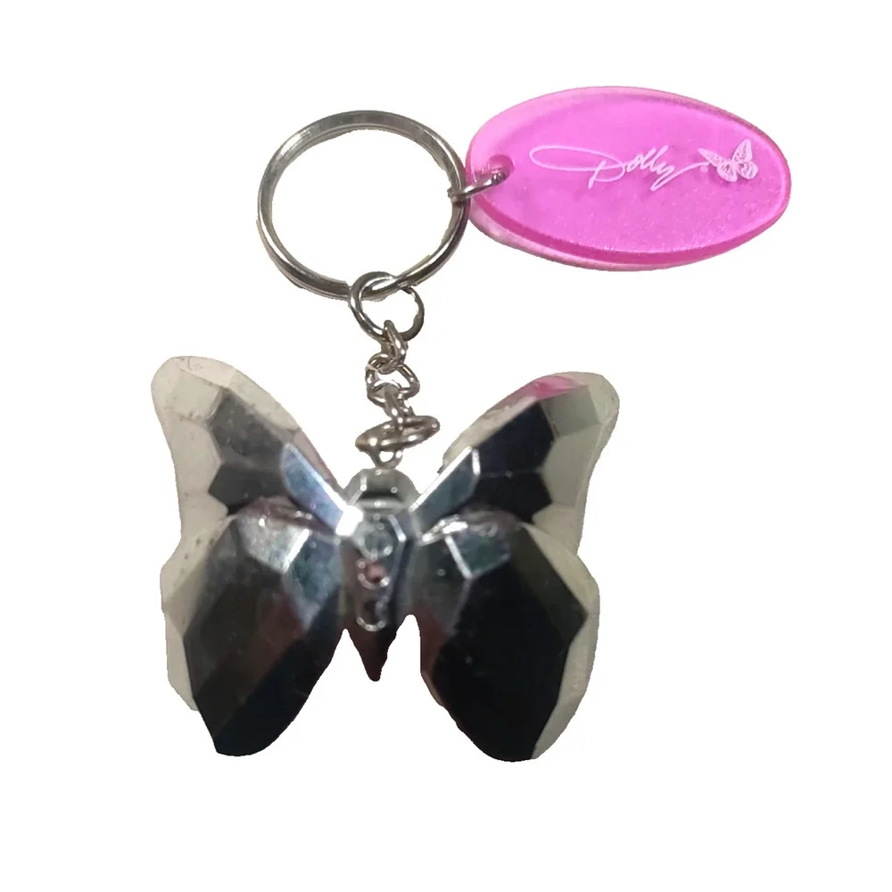 Dolly Butterfly Keychain Collectable Souvenir Plastic Pink Keychain - Picture 5 of 6
